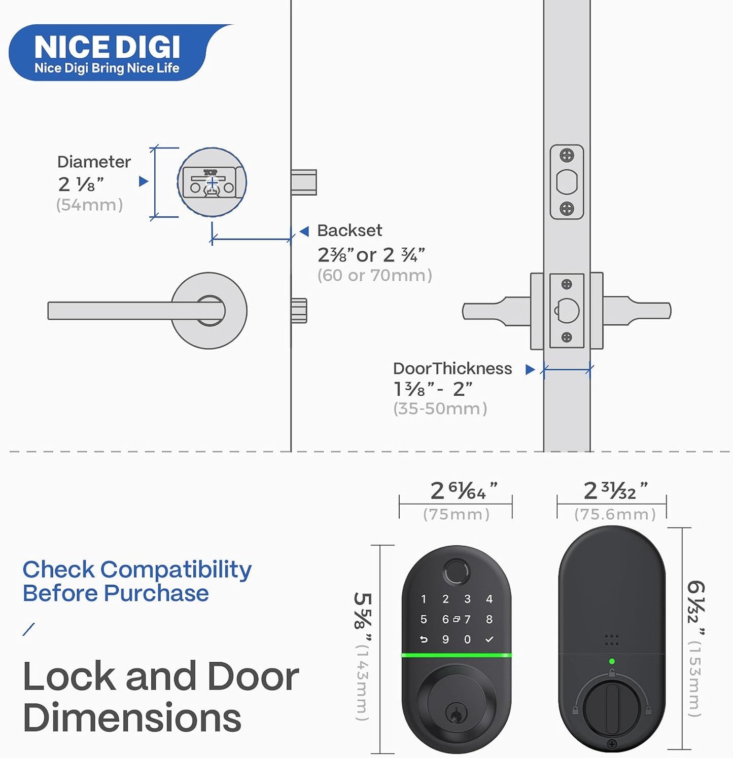 NICE DIGI Smart Deadbolt Lock