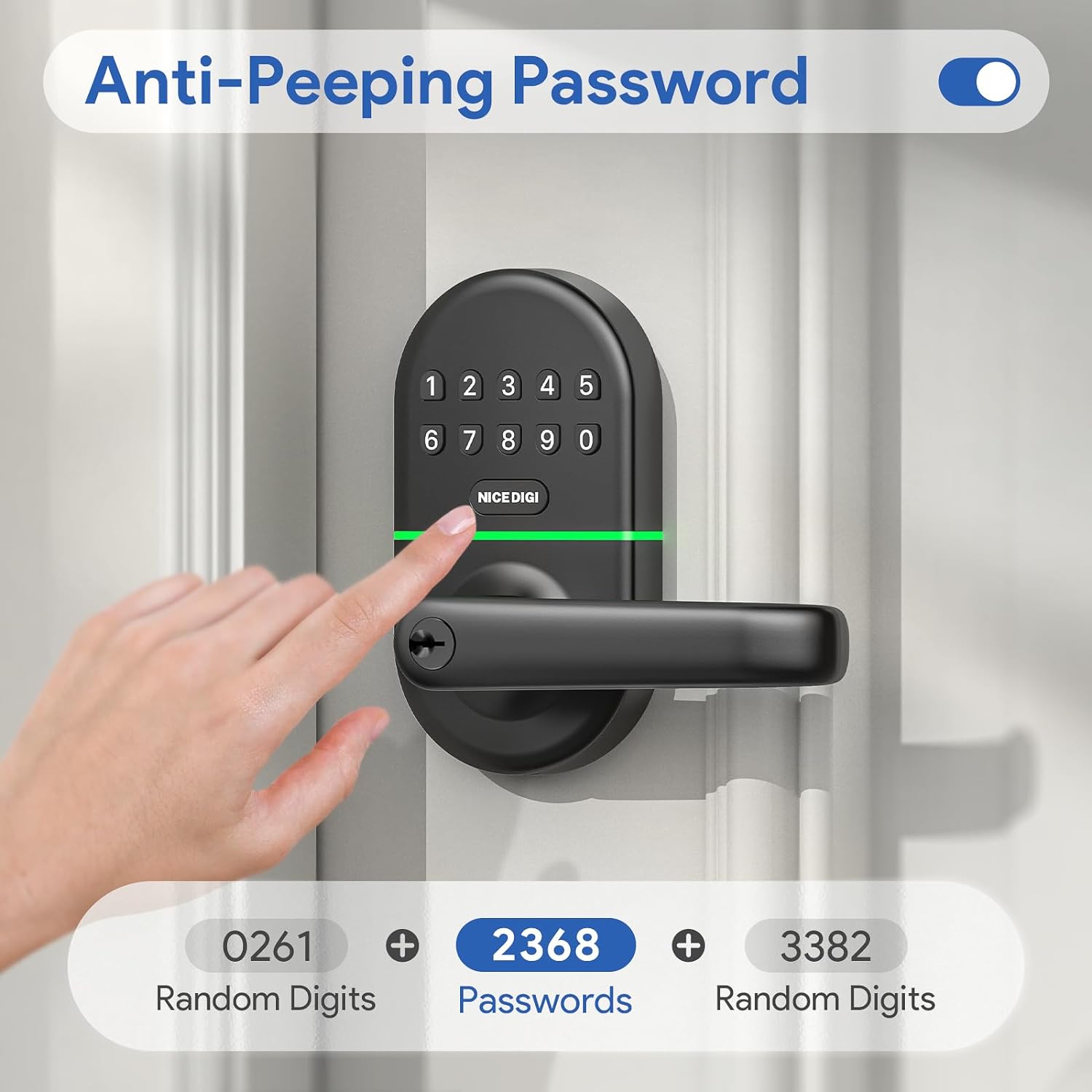 Smart Keypad Digital Door Lock with Handle